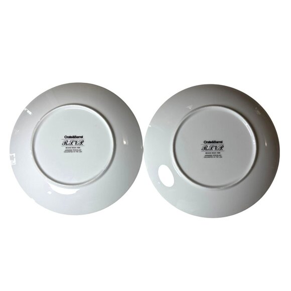 CRATE & BARREL Diane Bigda RSVP Dessert‎ Lunch Salad Appetizer Plates Set of 2 - Picture 4 of 5